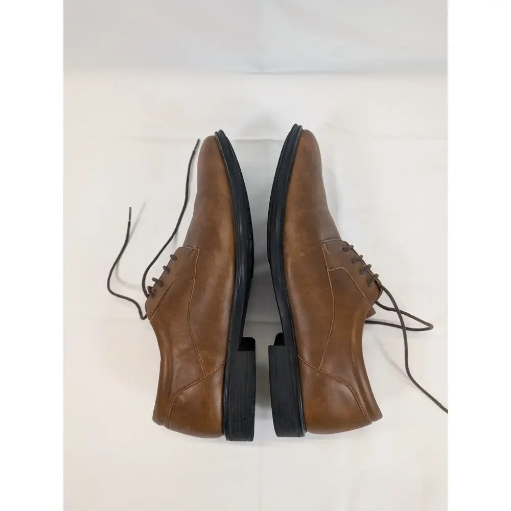 Perry Ellis Portfolio Men’s Brown Leather Dress Shoes Size 12
